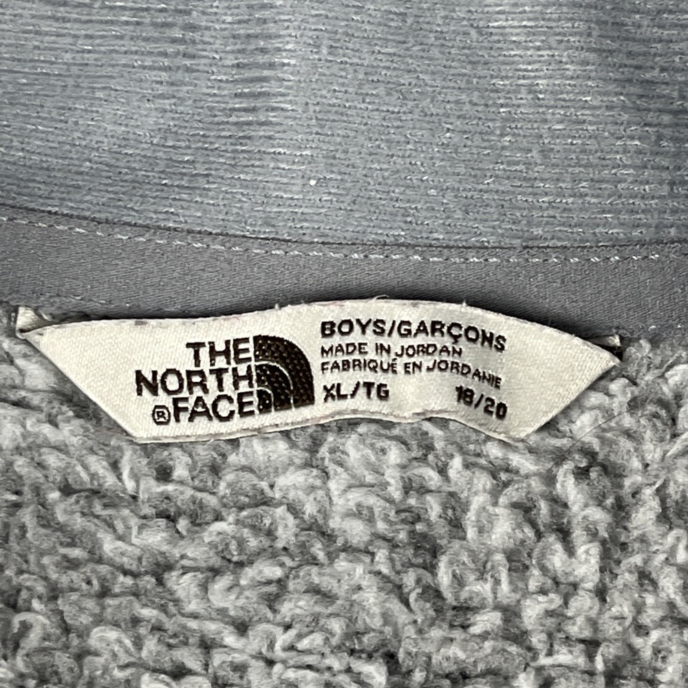 The North Face EUC Boys 1/4-Zip Warm Outdoor Gray Sweater-Fleece Pullover -‎ XL - Picture 4 of 11